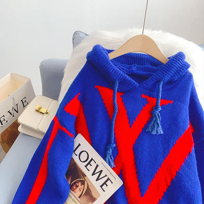 Hooded sweater new sweater coat  4993