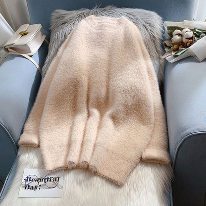 Imitation mink soft waxy sweater female  4917