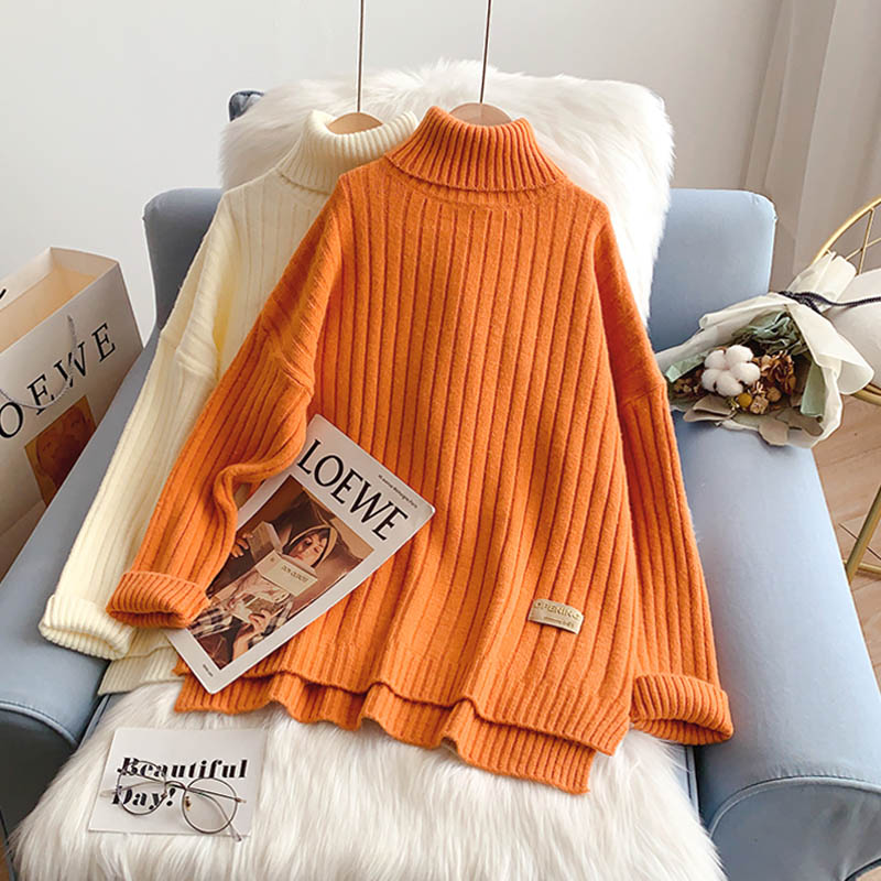 High neck sweater foreign style knitted bottomed shirt  5091