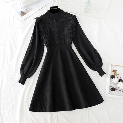 French Cut waist thin Vintage Hepburn dress  4778