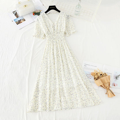 The new waist is slim and French Retro High skirt  4650