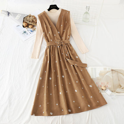 New dress autumn winter christmas fashion suit two-piece skirt  4567