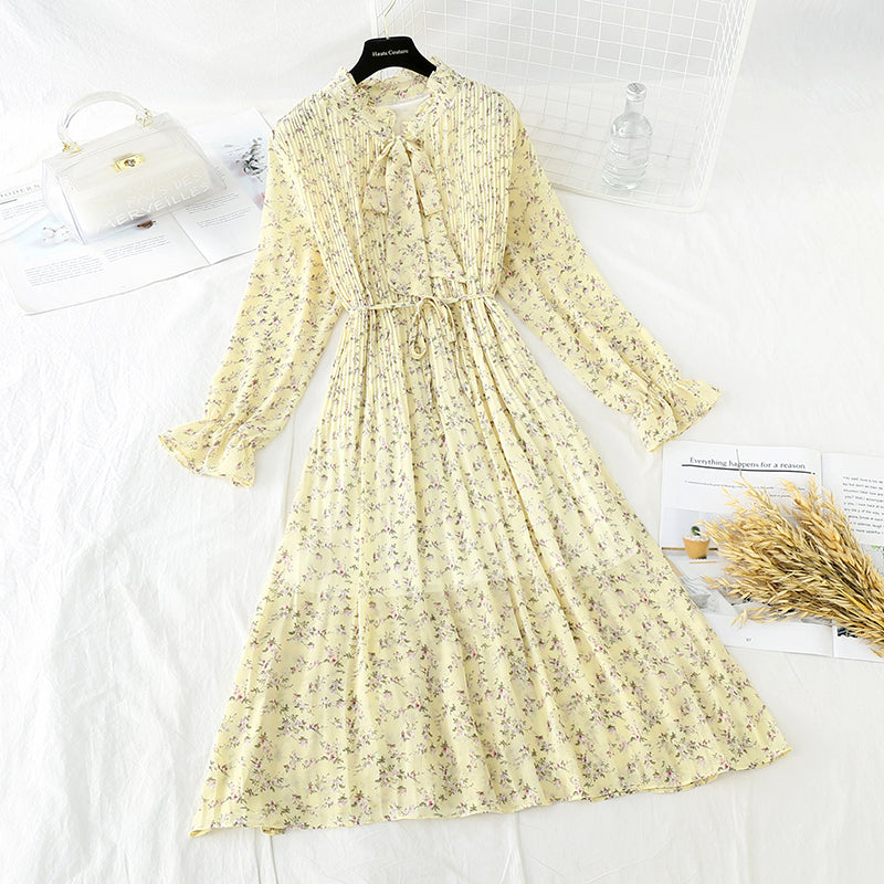 The new French Vintage chiffon skirt shows a thin temperament at the waist  4703