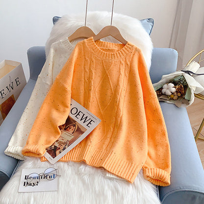 Japanese soft wind twist sweater female Pullover small man  4945