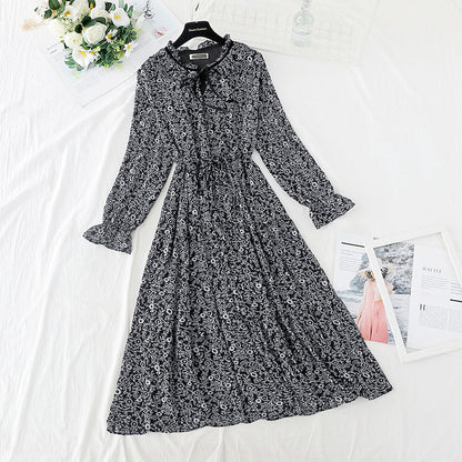 Small fragrance retro French floral dress with backing  4541