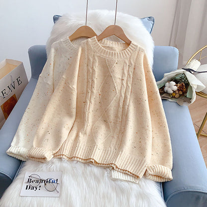 Japanese soft wind twist sweater female Pullover small man  4945