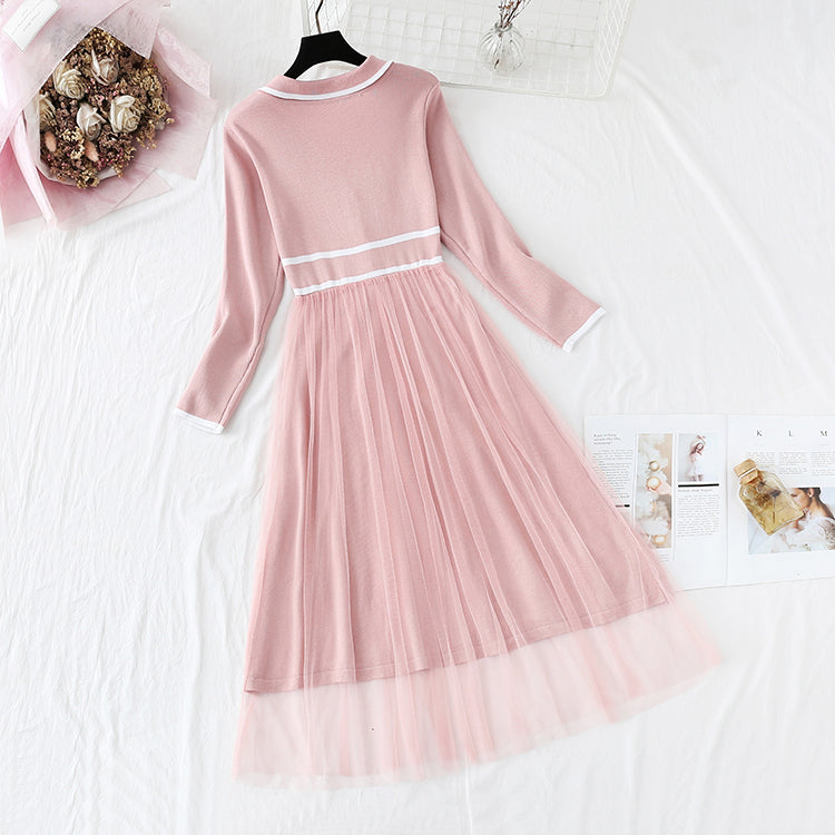French first love little fragrant wind fairy bottomed skirt  4308