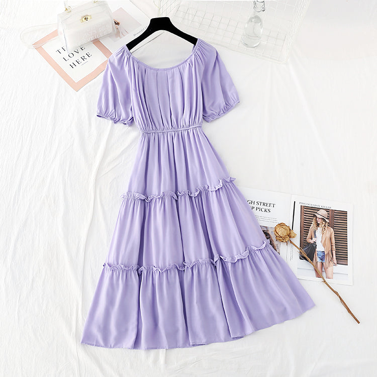 New one shoulder French gentle long skirt temperament  4287