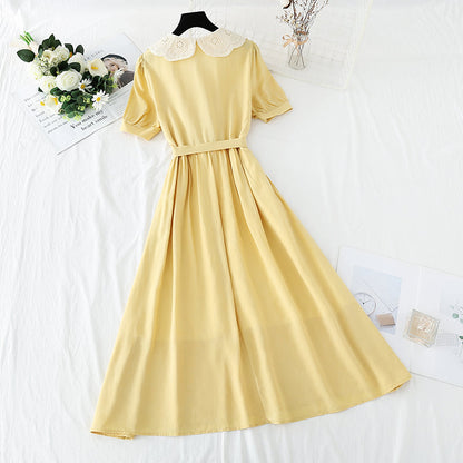 New French retro fairy long skirt Kikyo skirt  4224