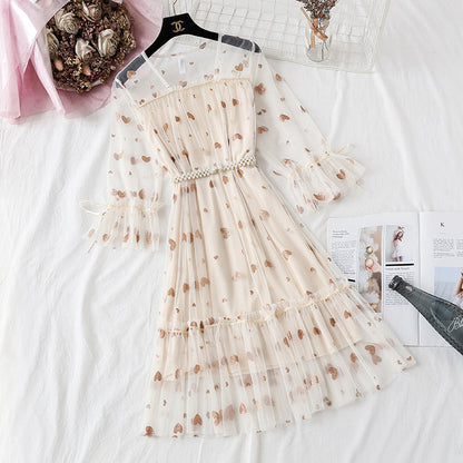 Love gauze dress is super xiansen sweet  4343