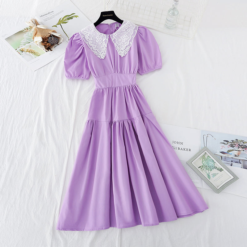 New doll neck French waist closing slim skirt fairy super fairy series  4509
