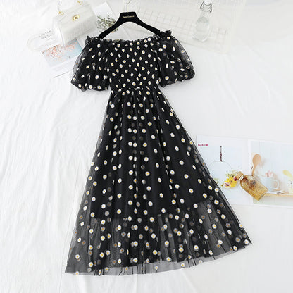 New off shoulder French Vintage Goddess Dress  4393