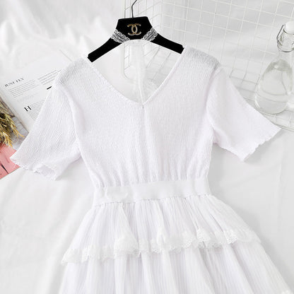 Popular cake lace gauze dress  4327