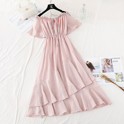 One shoulder cotton linen dress one shoulder cotton linen dress  4139