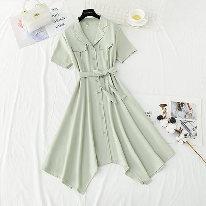 New style temperament small skirt irregular thin long skirt  4242
