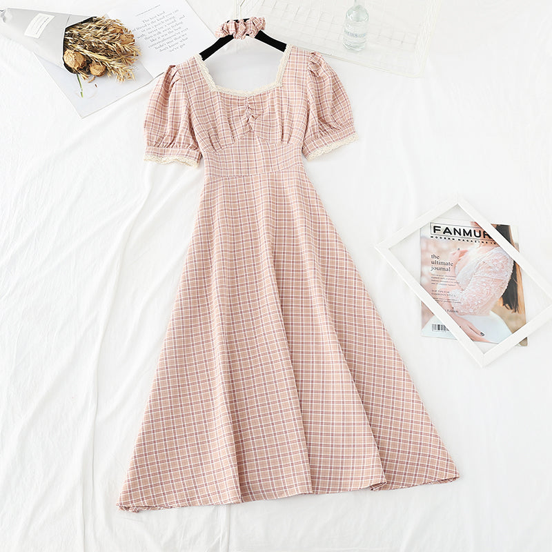 Slim waist with square neck and super Fairy Dress  4188