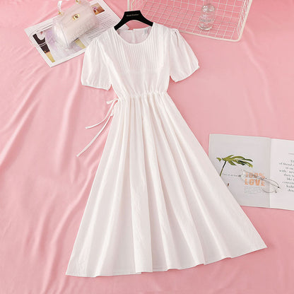 The waist is slim and the skirt is fairy super fairy series retro long skirt  4192