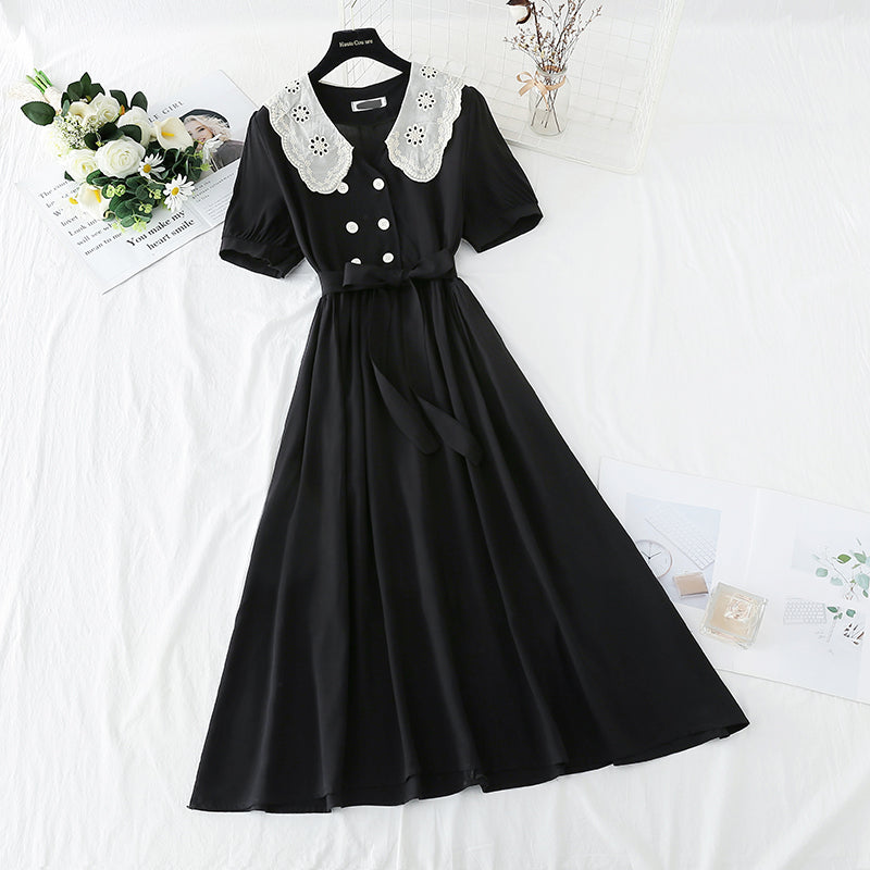 New French retro fairy long skirt Kikyo skirt  4224