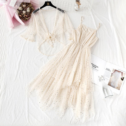 Super xiansen sweet suspender long skirt suit  4322