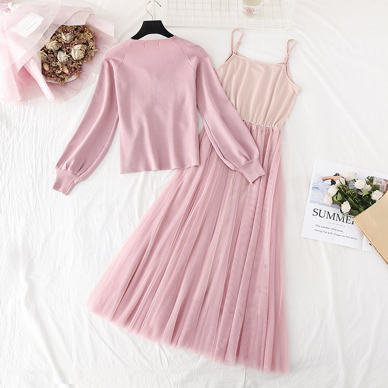 Gauze big swing long skirt fairy super fairy series suit  3820
