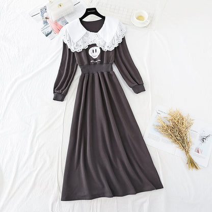 Lapel, smiling face, waist and thin skirt  3903