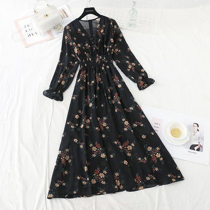 Broken flower pleats with thin Chiffon Skirt  3934