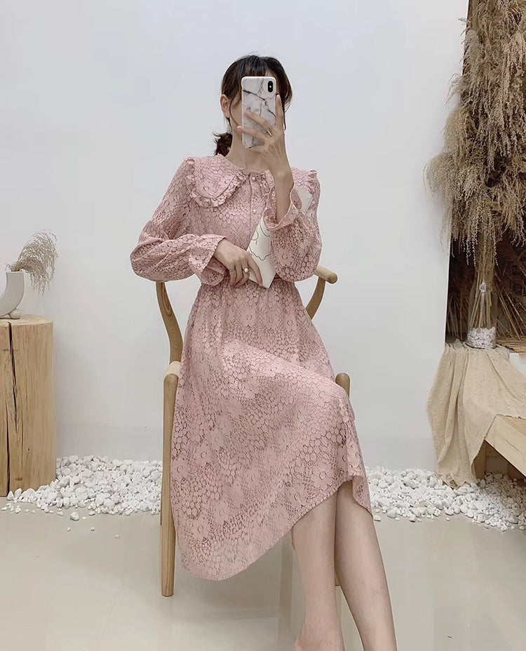 High waist thin first love gentle wind long skirt Sen Department  3871