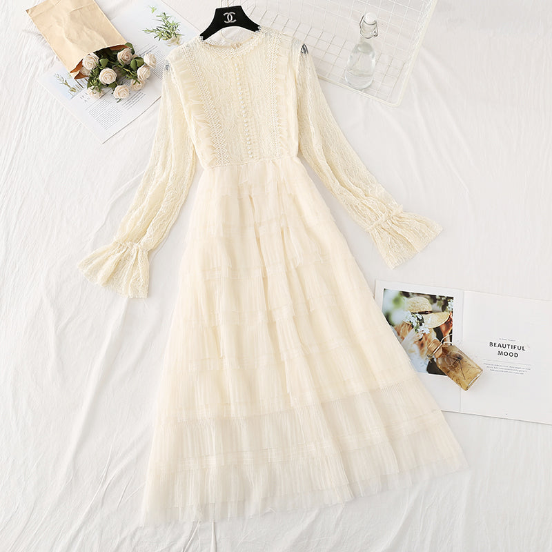 Xianqi lace mesh dress super xiansen Princess cake skirt  3813