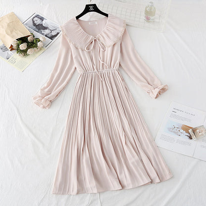 Fairy super fairy Sen Department waist closing thin gentle wind dress  3809
