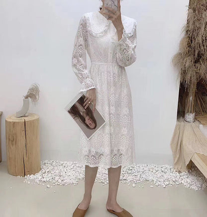 High waist thin first love gentle wind long skirt Sen Department  3871