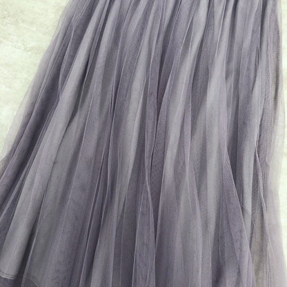 High waist skirt, pleated net gauze skirt, elastic waist puffy fairy skirt A-line skirt  3683