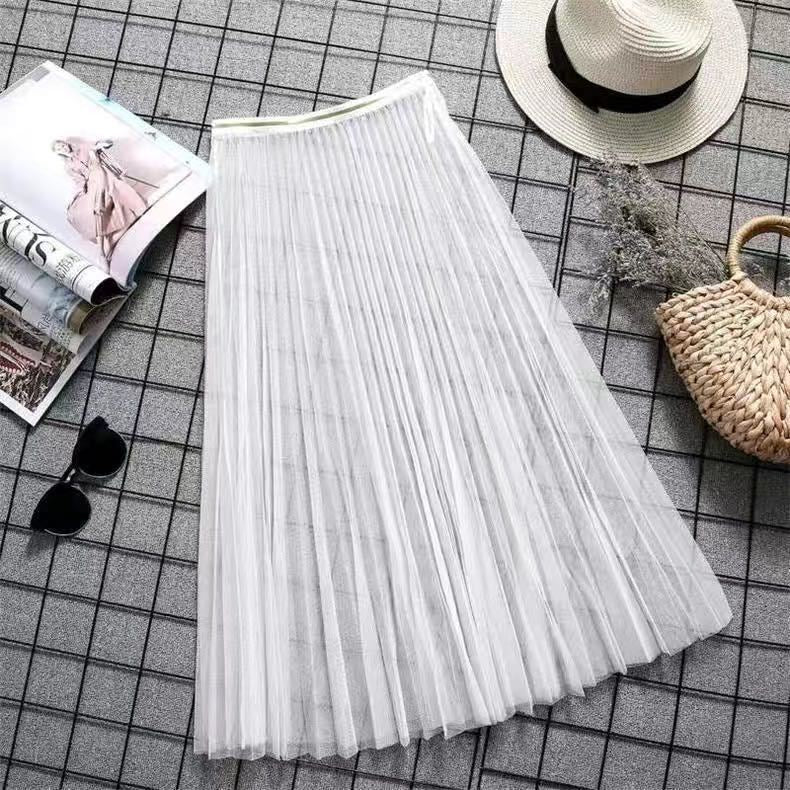 Four seasons, single mesh skirt lace bottom skirt  3712