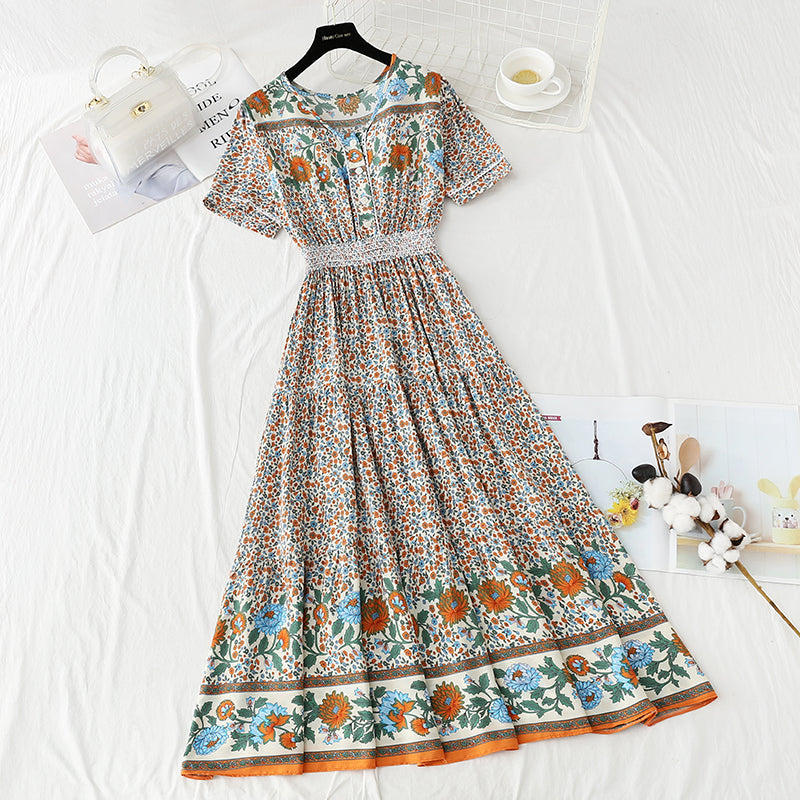 New French national style tourist holiday skirt  4235