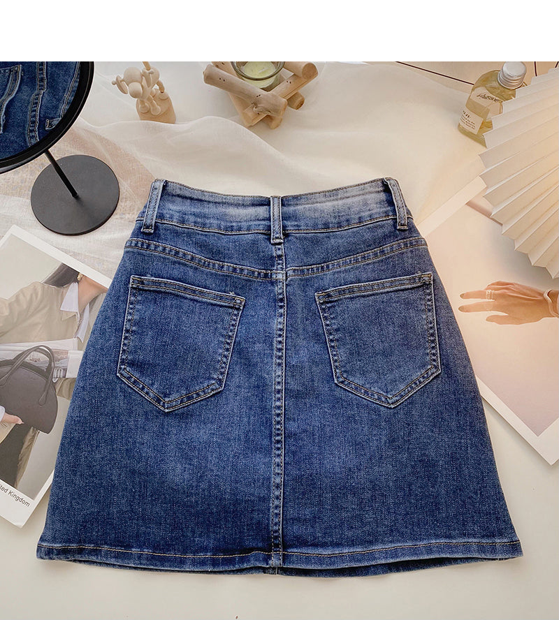 Korean versatile slim casual A-line skirt trend  5660