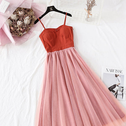 Super xiansen retro wisdom smoked French Platycodon skirt  4458