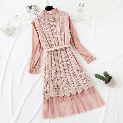 French retro vest lace gauze fairy two piece long skirt  3894