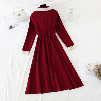 New slim knit bottomed skirt with versatile temperament  4568