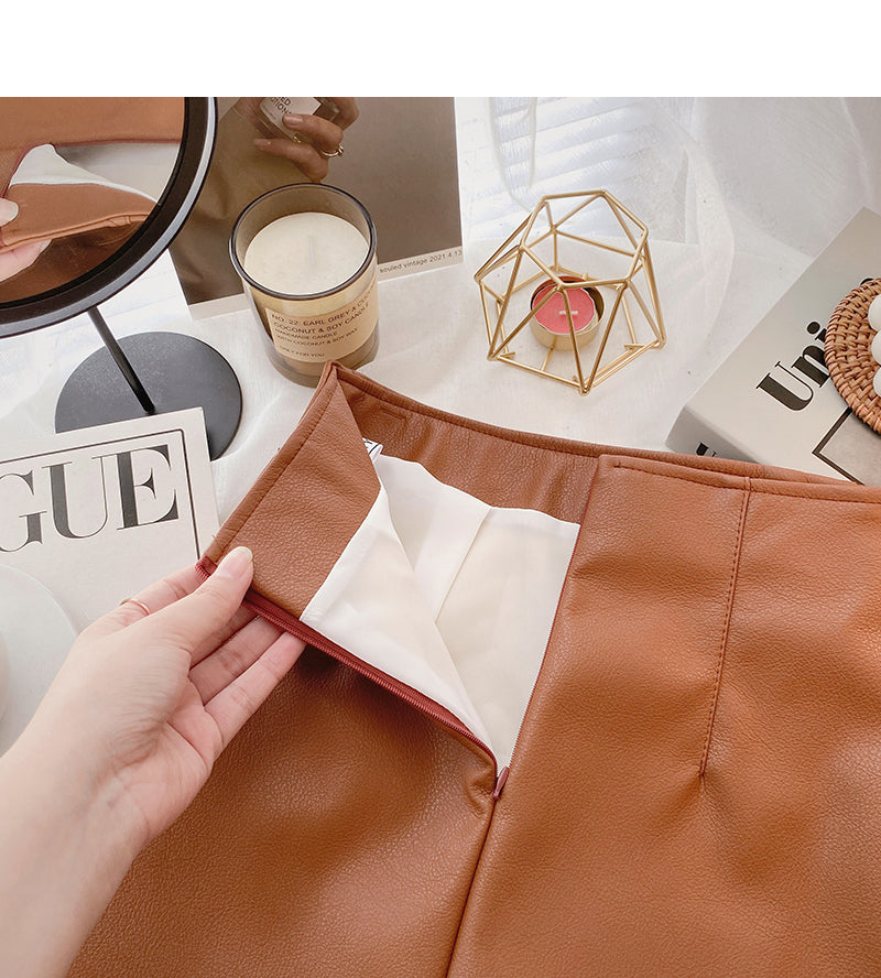 New Korean style irregular small split A-shaped bag hip skirt  5573