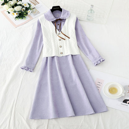 New women's gentle style, thin and high waistcoat two-piece set  3917