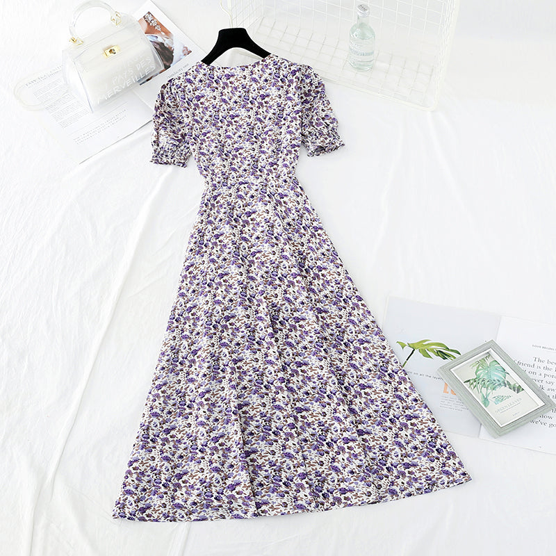 The new chiffon skirt is slim at the waist. French minority Chiffon Skirt  4646