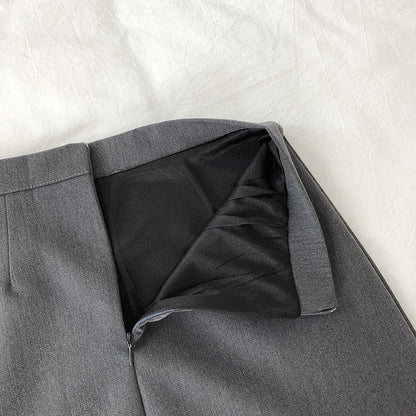 Solid color high waisted suit A-line skirt anti tarnish  5321