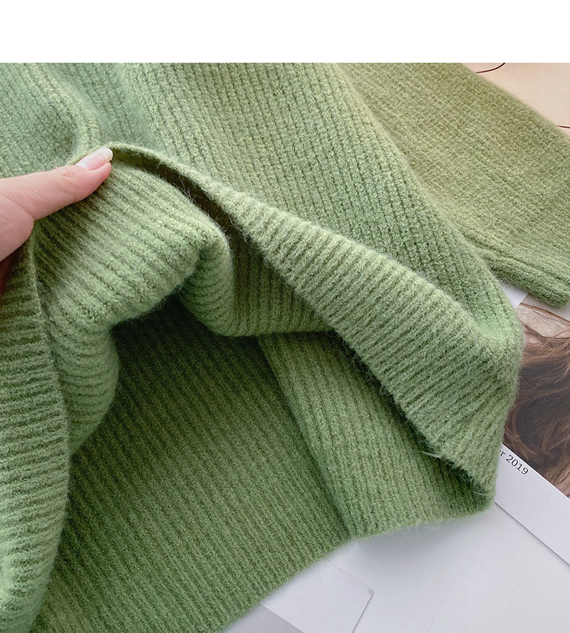 The new Korean version is lazy and slim, with long sleeved Pullover Top  5937