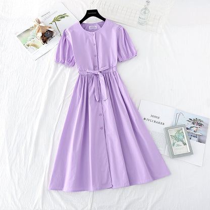 French waist closing skirt with thin temperament  4161