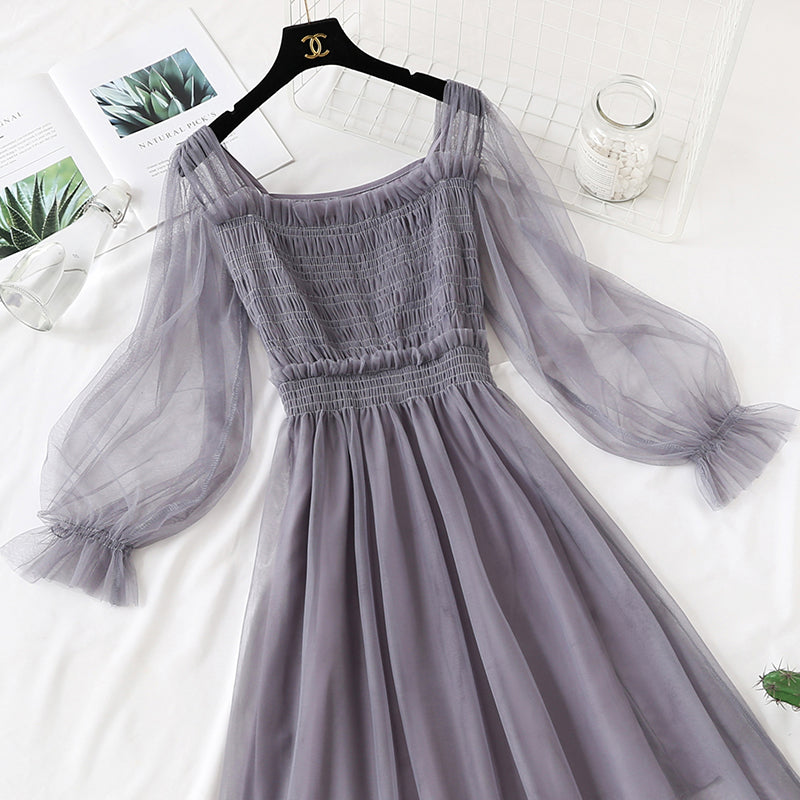 Super xiansen style thin mesh dress  3729
