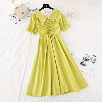 High waist French long skirt fairy super xiansen system shows thin waist 4141
