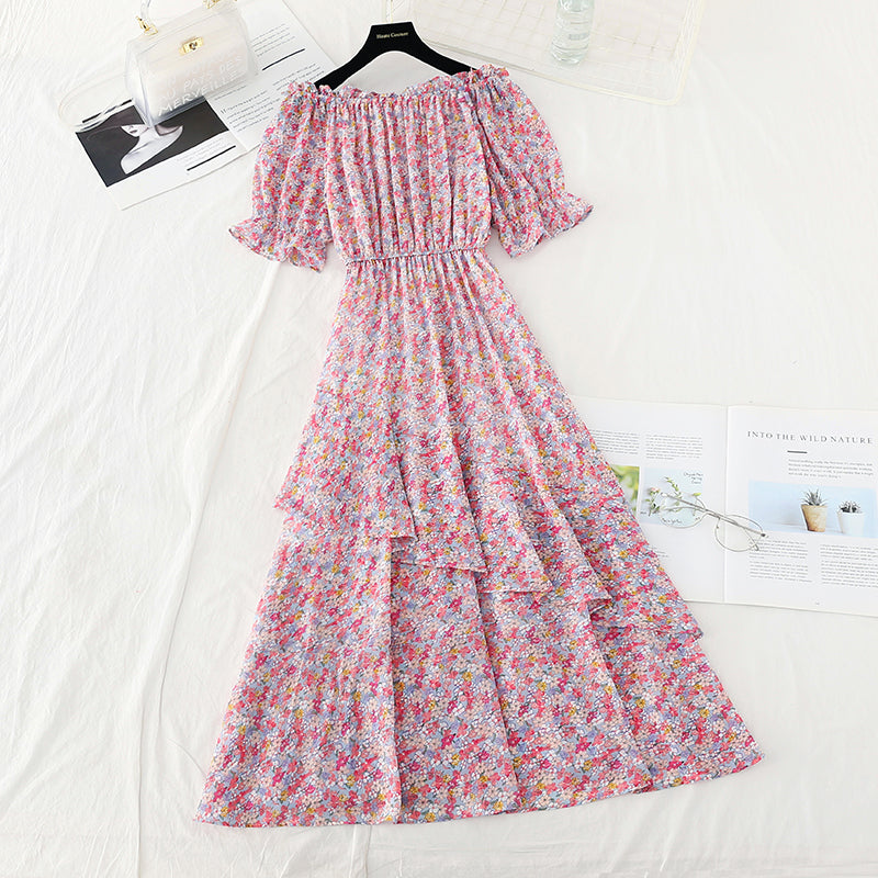 Straight shouldered skirt with thin waist, Fairy Dress  4666