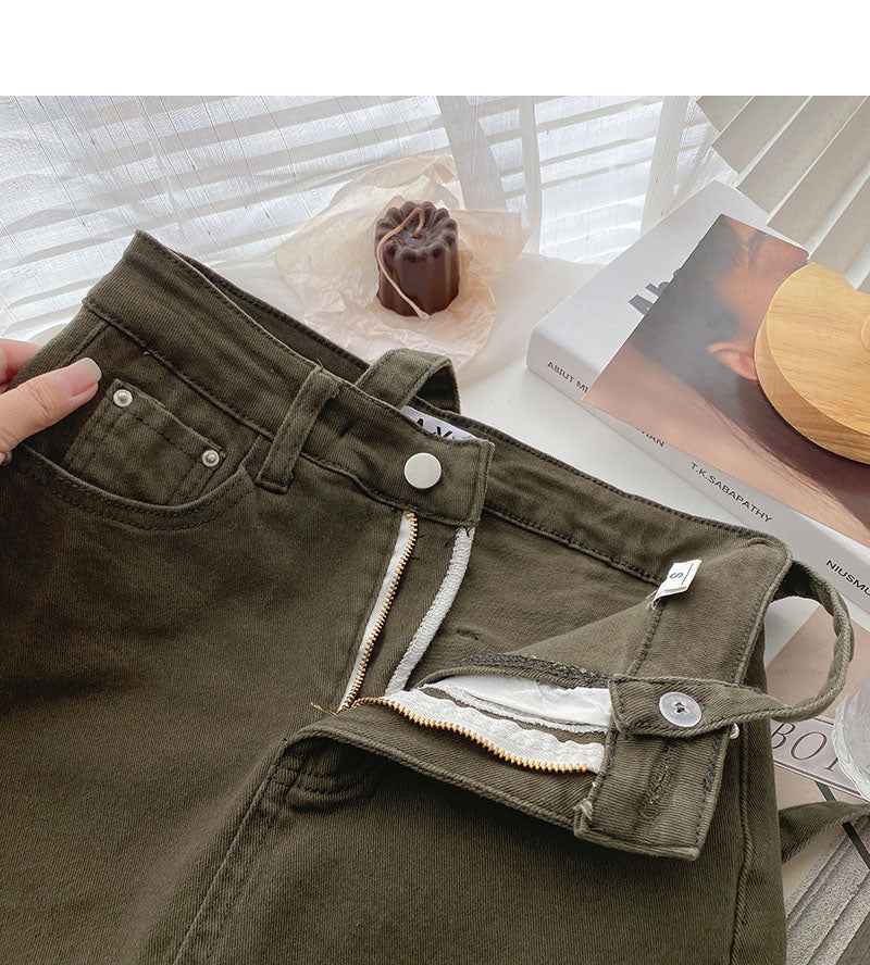 New Korean version versatile personalized bandage high waist A-line skirt  5524