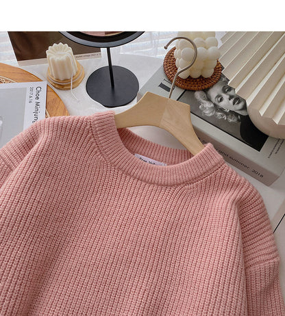 Korean style loose long sleeve Pullover Top  6030
