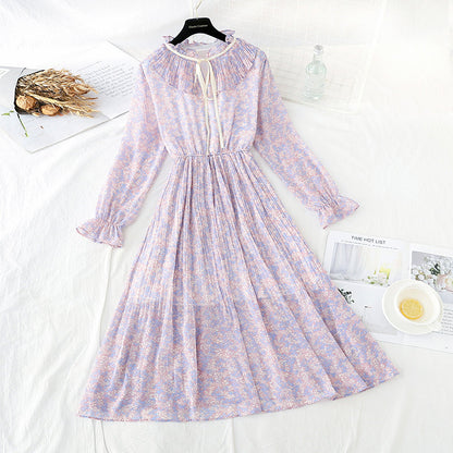 New French retro floral Platycodon grandiflorum skirt  4520