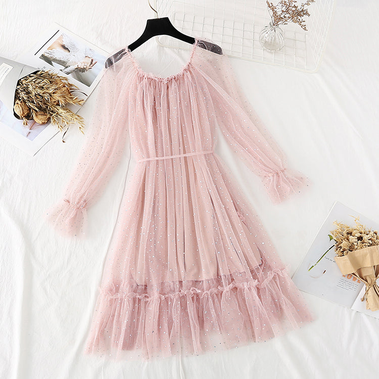 Skirt light mature style temperament foreign fairy super xiansen Department  4032
